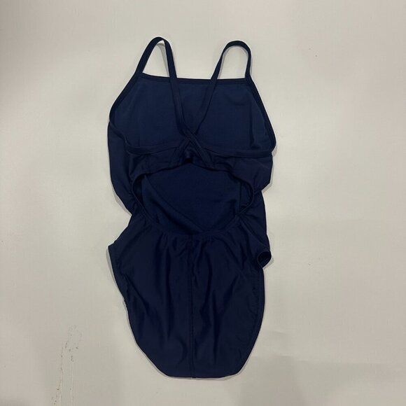 Speedo Navy Blue One Piece Swimsuit PowerFlex Flyback - Picture 5 of 8